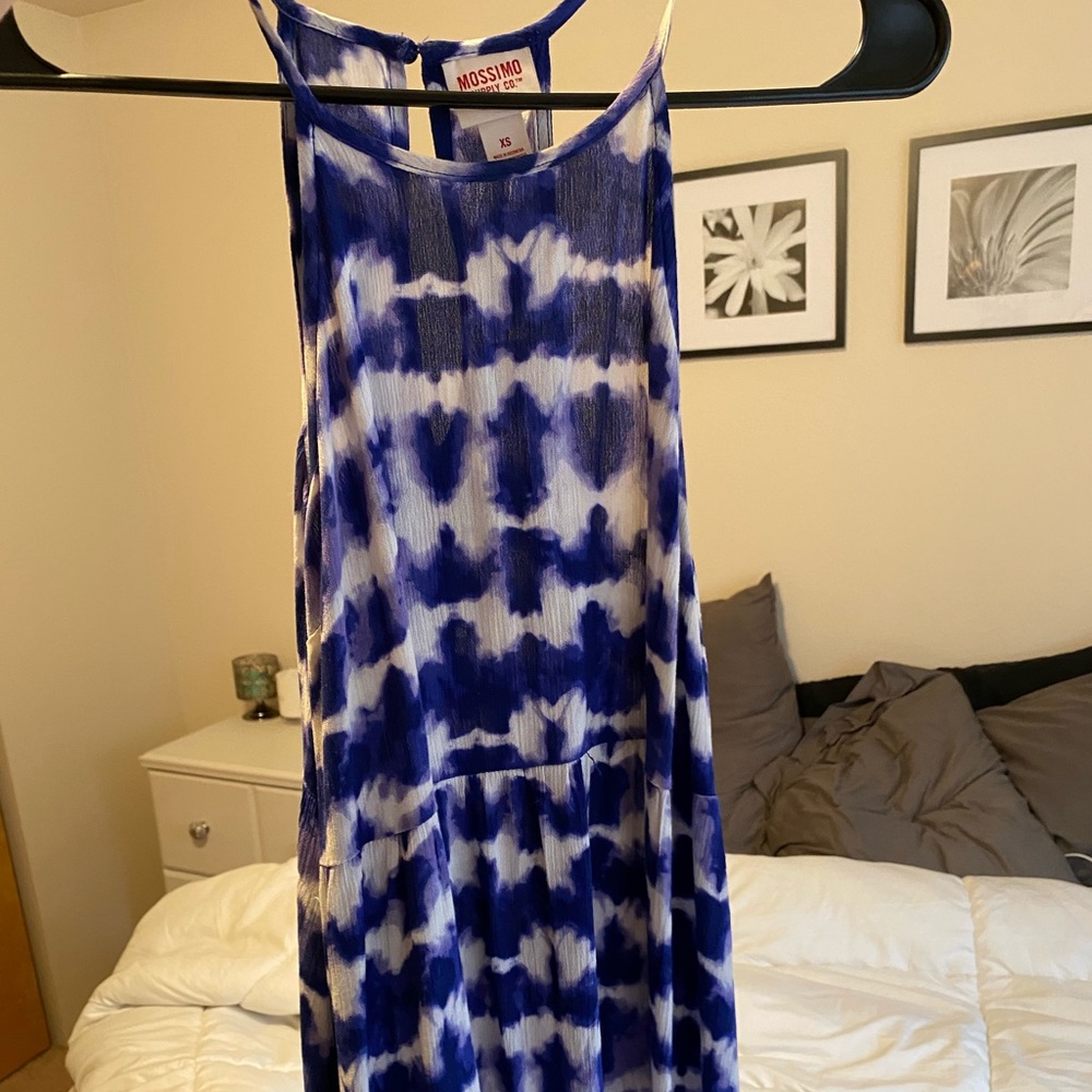Blue/Purple & White Tye Dye Dress